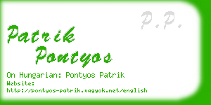 patrik pontyos business card